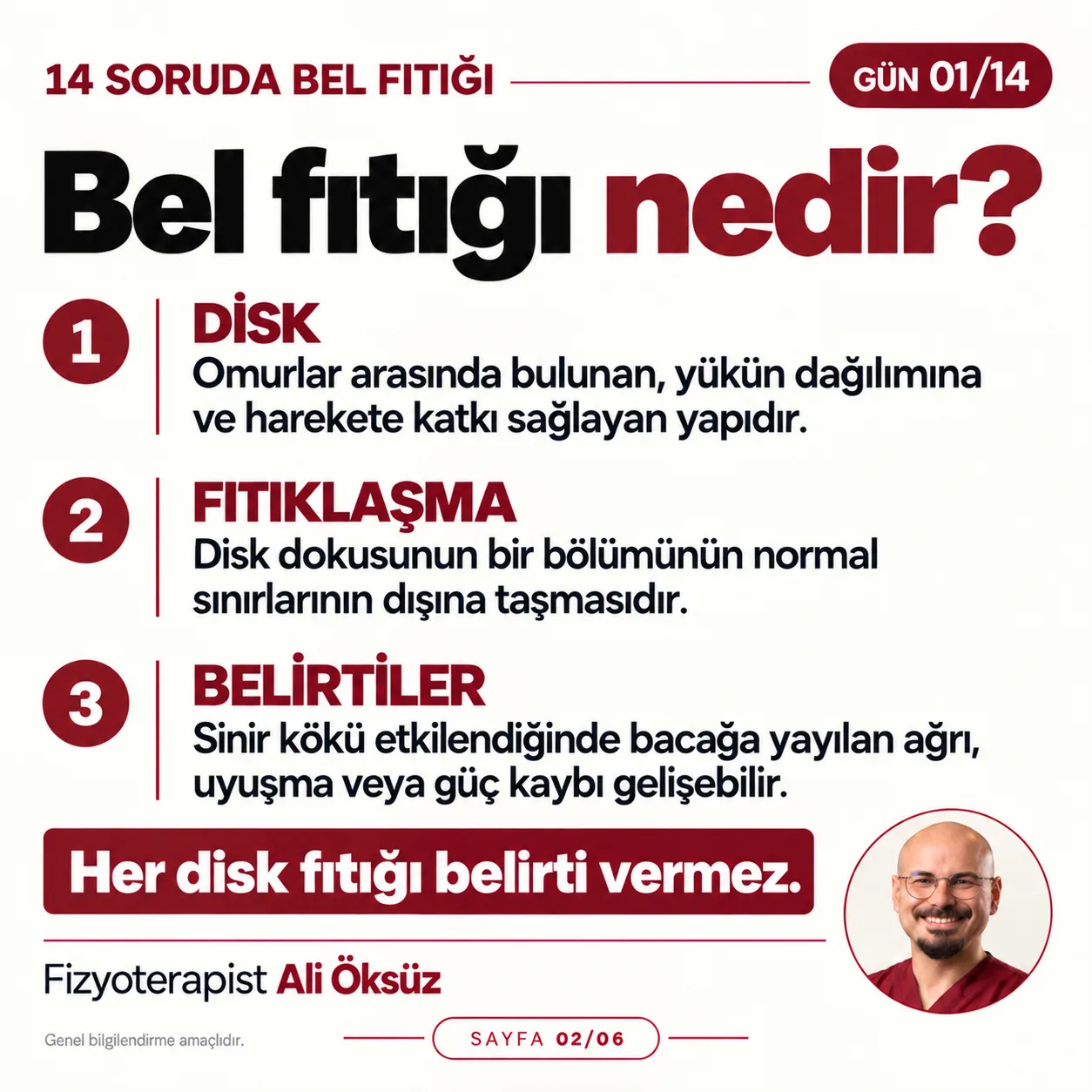 Was ist ein Bandscheibenvorfall? Bandscheibe, Vorfall und Symptome - Physiotherapeut Ali Öksüz, Antalya